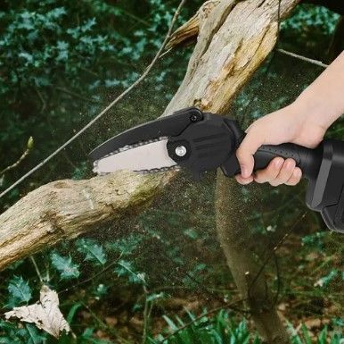Акумуляторна ланцюгова пилка в кейсі 8", 48V, Lithium + 2 акумулятори / Міні електропила / Ручна садова пилка j-5 фото