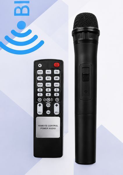 Портативна акумуляторна колонка 12" 30Вт з Bluetooth FM мікрофоном пультом та LED-дисплей KOLAV-1767A Black AV-KOLAV-1767A фото