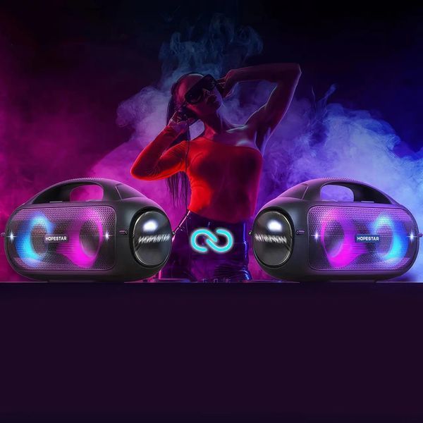 Портативная Bluetooth колонка Hopestar A50 Party мощная 80вт 8800mah с LED подсветкой и сабвуфером A50 party фото