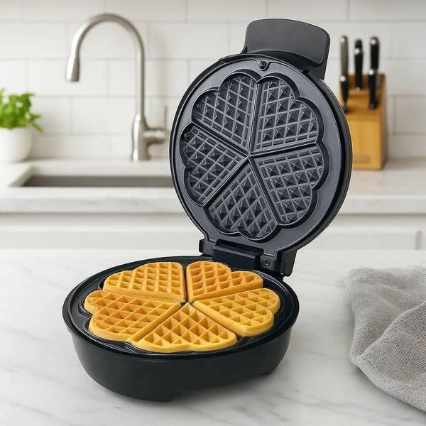 Электрическая вафельница Hoffmans HM-3024 1000Вт на 5 частей с антипригарным покрытием HM-3024 фото