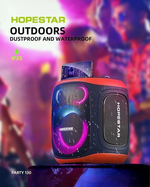 Автономная акустическая Bluetooth-колонка Hopestar Party 130 120Вт на аккумуляторе 22000mAh с 2 микрофонами H59 фото