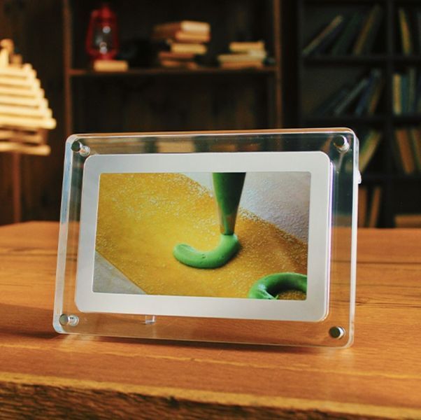 Умная цифровая фоторамка для фотографий 5" (15,6x10 см), WiFi, 8 ГБ, 1000 мAч, IPS-фоторамка для фото, видео j-6 фото