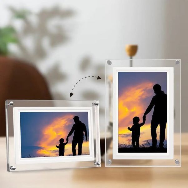 Умная цифровая фоторамка для фотографий 5" (15,6x10 см), WiFi, 8 ГБ, 1000 мAч, IPS-фоторамка для фото, видео j-6 фото