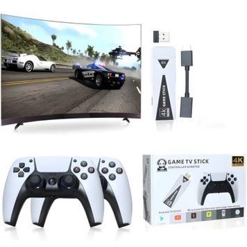 Игровая консоль, Приставка M15 64GB 4к, с 20000+ играми, два беспроводных контроллера j-9 фото