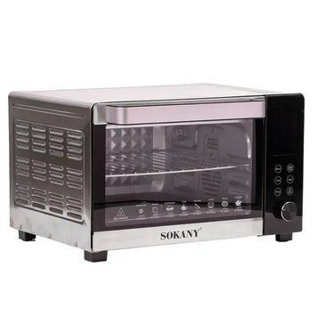 Духовка електрична Sokany SK-10009 1500Вт настільна на 35л із грилем і рожном з конвекцією та таймером SK-10009 фото