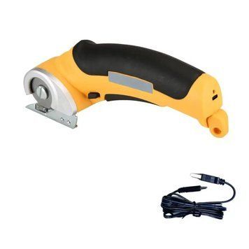 Аккумуляторный нож роторный раскройный дисковый 4.2V для раскроя ткани, кожи и картона MT-MC Yellow AV-MC42 фото