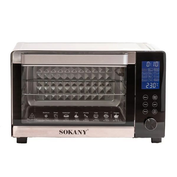 Духовка електрична Sokany SK-10009 1500Вт настільна на 35л із грилем і рожном з конвекцією та таймером SK-10009 фото
