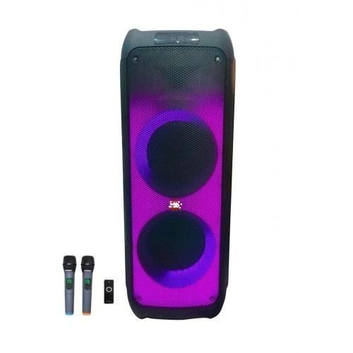 Аккумуляторная акустическая колонка чемодан 250Вт USB, SD, FM радио, Bluetooth, микрофон, ДУ ZXX-5510 фото