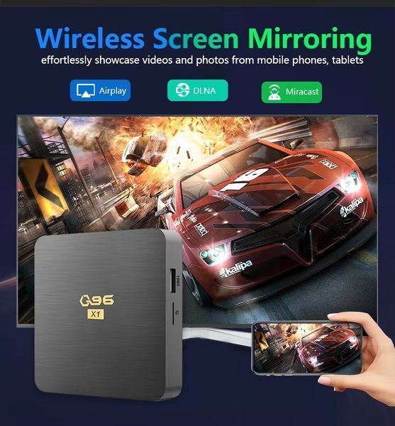 Андроид-приставка с пультом ДУ Android 13 Wi-Fi 4\32GB Q96 Х3 4K Black j-12 фото