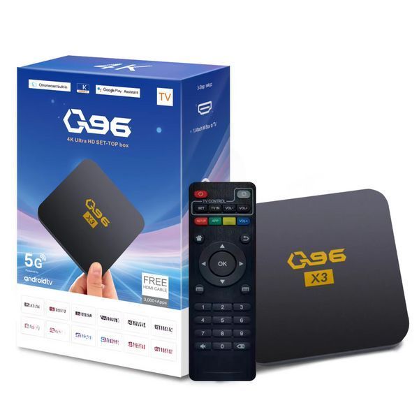 Андроид-приставка с пультом ДУ Android 13 Wi-Fi 4\32GB Q96 Х3 4K Black j-12 фото