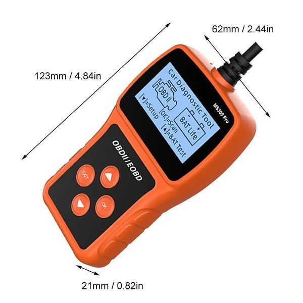 Сканер OBD2 автомобильный диагностический тестер аккумулятора, считыватель кодов неисправностей Autel Maxi Scan MS309Pro Red AV-MS309 фото