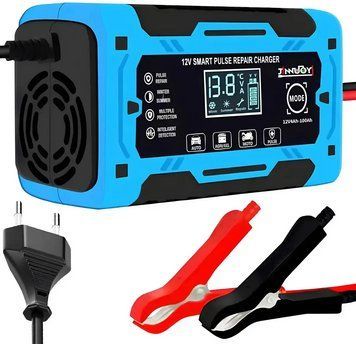 Импульсное зарядное устройство для аккумуляторов 12V 10A с дисплеем, автоматической зарядкой и защитой Blue AV-NY12B фото