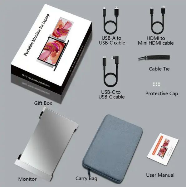 Портативный монитор 14-дюймовый с подключением через USB-C s47624 фото