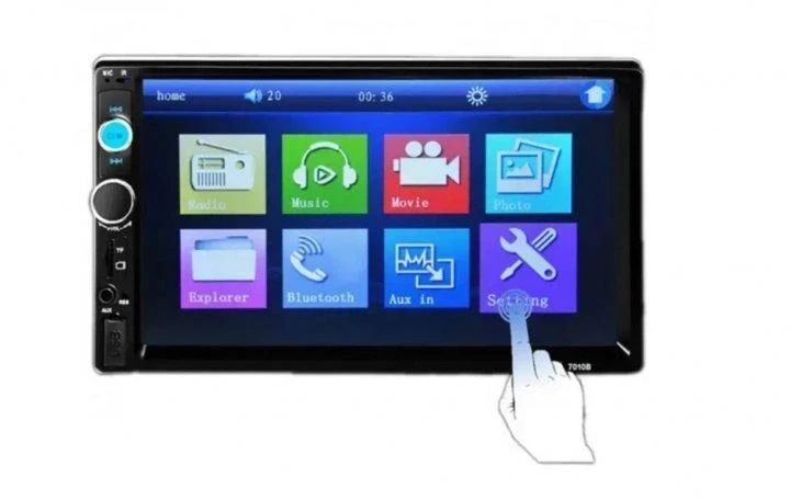 Автомагнітола 2DIN TF, USB, Fm з сенсорний екраном 7" 800*480 та пультом управління Pioneer 7010 little AV-2DIN-7010 фото