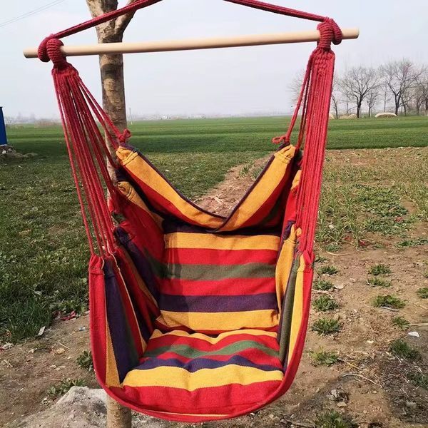 Уличное кресло подвесное гамак-качалка 100x130см до 150кг с 2 подушками для сада OD-MA-342 фото