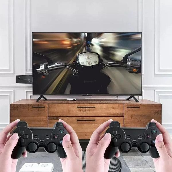 Игровая ТВ-приставка M8 mini 4K Android TV со встроенным эмулятором ретро-игр с двумя беспроводными геймпадами s46966 фото