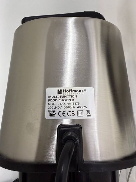 Електричний блендер-чопер Hoffmans HM-8875 4800Вт із металевою чашею на 8л на 2 швидкості HM-8875 фото