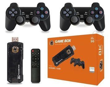 Игровая ТВ-приставка Game Box X8 8K/5G с двумя беспроводными геймпадами со встроенными играми 10000+ шт s46965 фото
