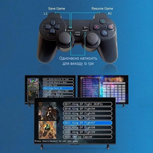 Ігрова ТВ-приставка Game Box X8 8K/5G з двома бездротовими геймпадами з вбудованими іграми 10000+ шт s46965 фото