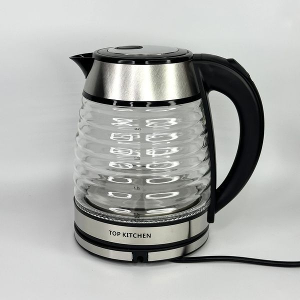 Электрочайник Top Kitchen TK-00239 2400Вт 2,0л с рифленым стеклом и подсветкой TK00239 фото