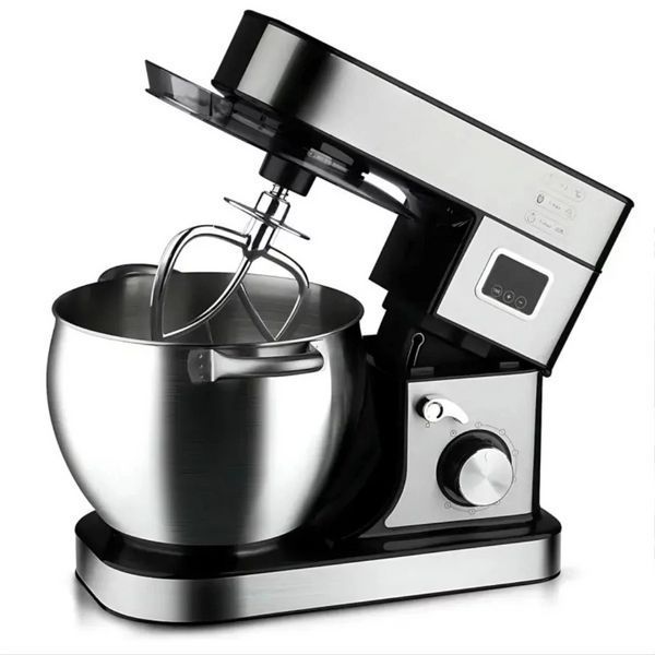 Планетарный миксер-тестомис Hoffmans HM-8081 2000Вт 12л с дисплеем, 6 скоростями, турборежимом и 3 насадками HM-8081 фото