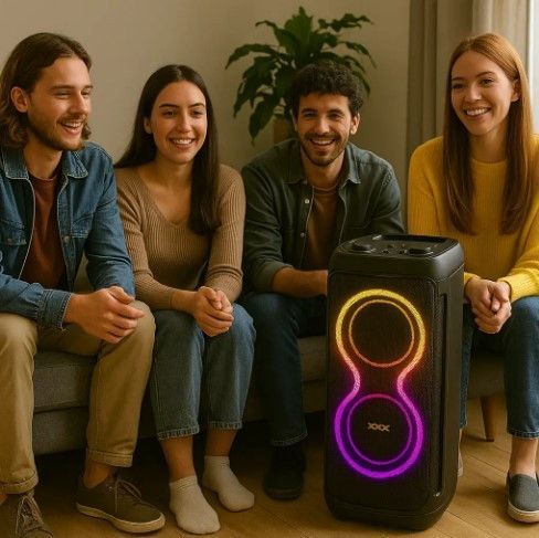 Переносна Bluetooth колонка 1200Вт 2x6,5" з бездротовим мікрофоном та пультом ZXX-5509 ZXX-5509 фото