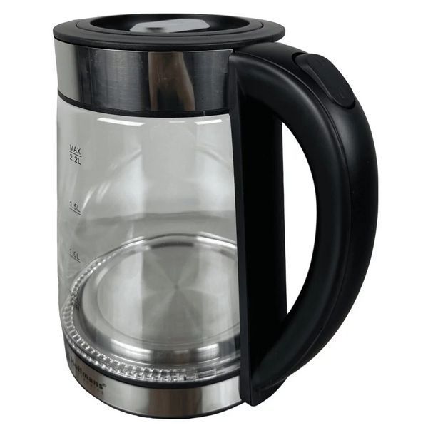 Електрочайник Hoffmans HM-2515 1800Вт 2.2л скляний дисковий з підсвіткою та захистом від перегрівання HM-2515 фото