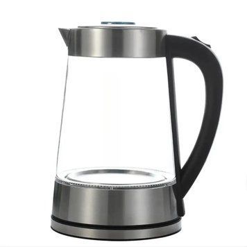 Электрочайник Hoffmans HM-2556 2000Вт 2,2л стеклянный чайник с подсветкой, шкалой и быстрым кипячением воды HM-2556 фото
