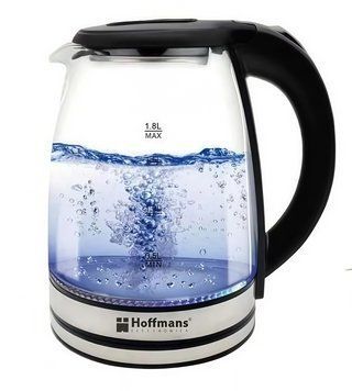 Стеклянный электрочайник Hoffmans HM-2513 1800Вт 2л дисковый с быстрым нагреванием с подсветкой HM-2513 фото