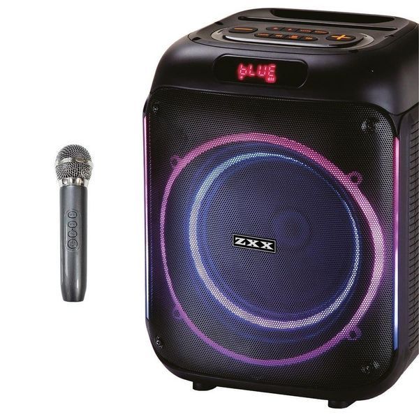 Портативна акумуляторна колонка ZXX-5502 800 Вт з підсвіткою Bluetooth колонка з мікрофоном акустична колонка ZXX-5502 фото
