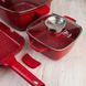 Набор кастрюль Top Kitchen TK00100 10 предметов из литого алюминия с гранитным покрытием с крышками для самых типов плит Красный TК000103-re фото 4