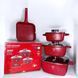 Набор кастрюль Top Kitchen TK00100 10 предметов из литого алюминия с гранитным покрытием с крышками для самых типов плит Красный TК000103-re фото 2