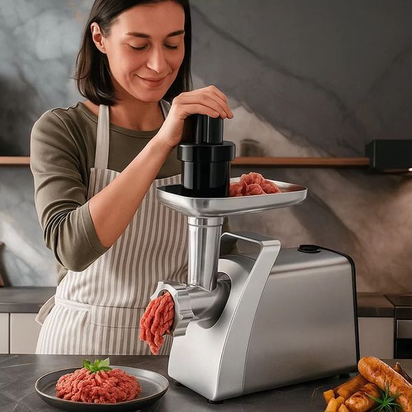 Електрична м'ясорубка Hoffmans HM-278 2200Вт з реверсом, штовхачем та насадкою для кеббе HM-278 фото
