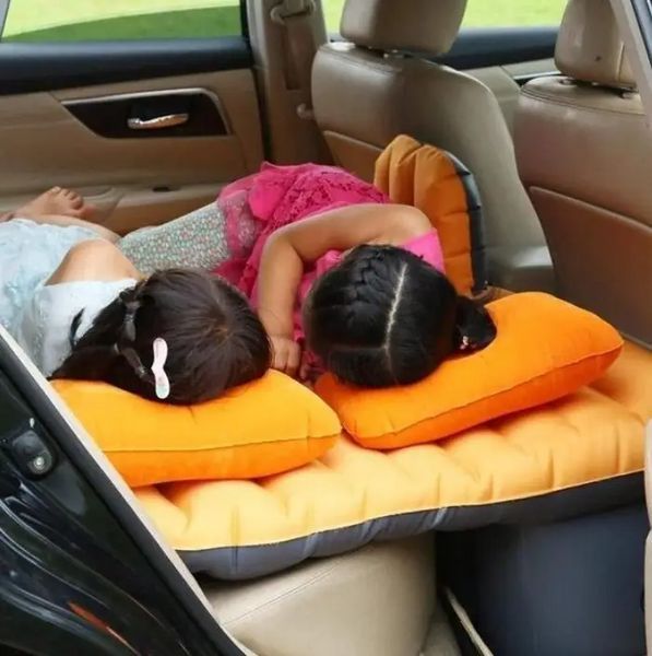 Автомобильный матрас надувной на заднее сиденье с насосом и 2 подушками Needful Orange AV-ORAN456 фото